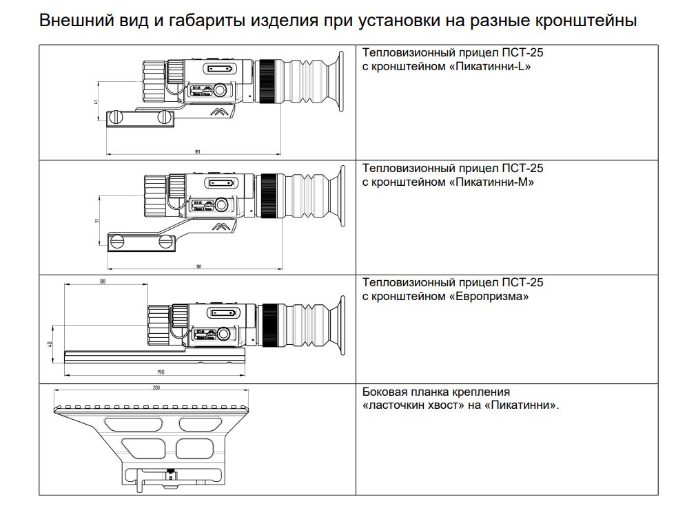 прицельные марки ПСТ-25