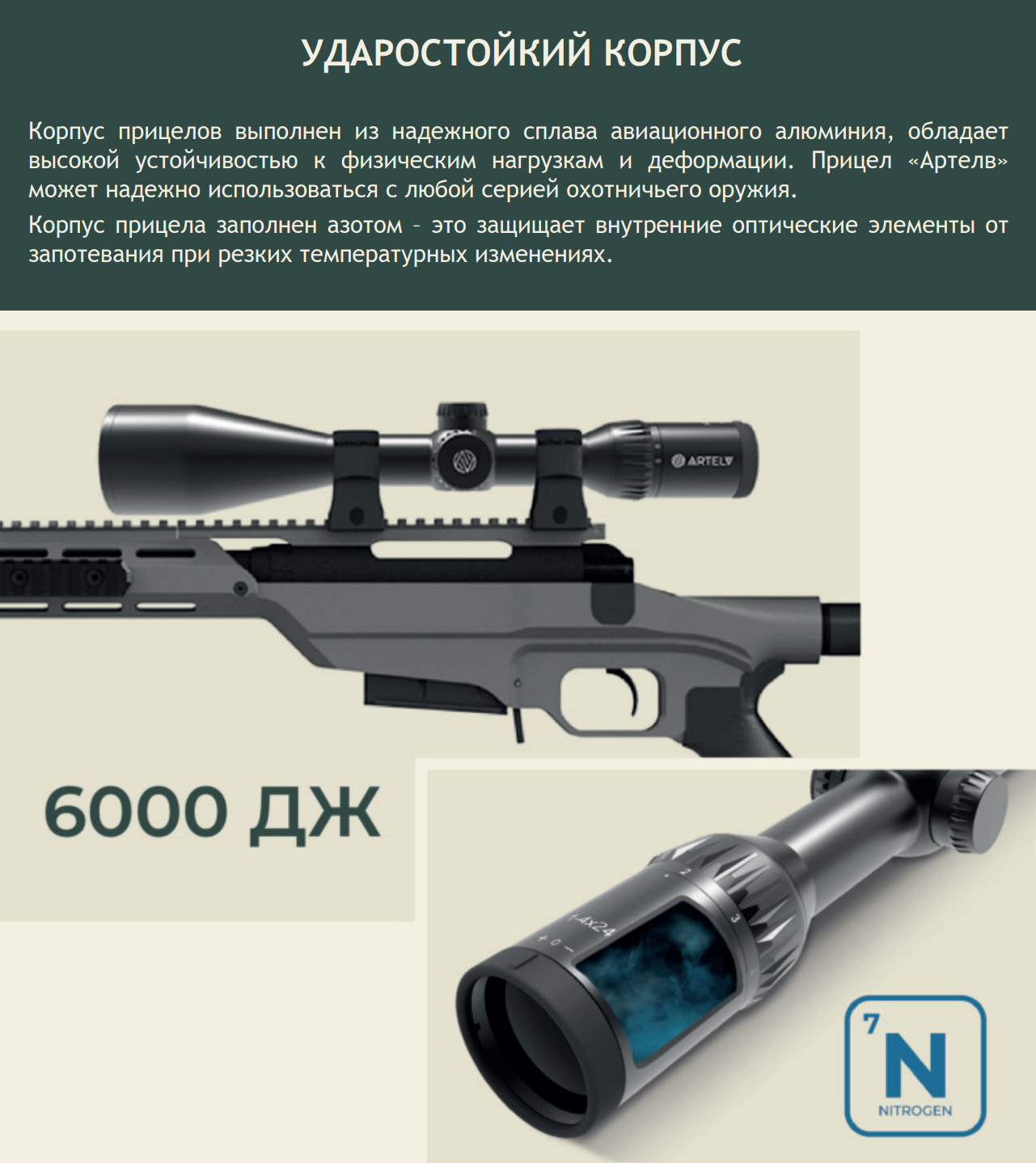 ударопрочность Artelv LRS 6-24x56 FFP