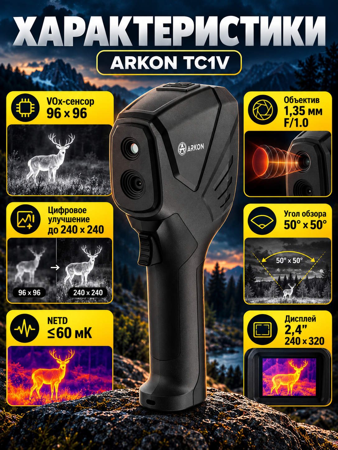 особенности Arkon TC1V