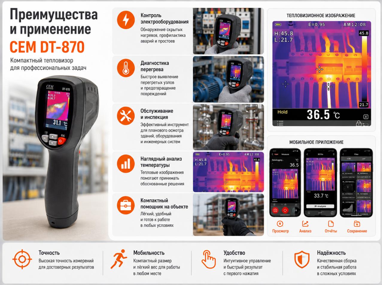 преимущества CEM DT-870