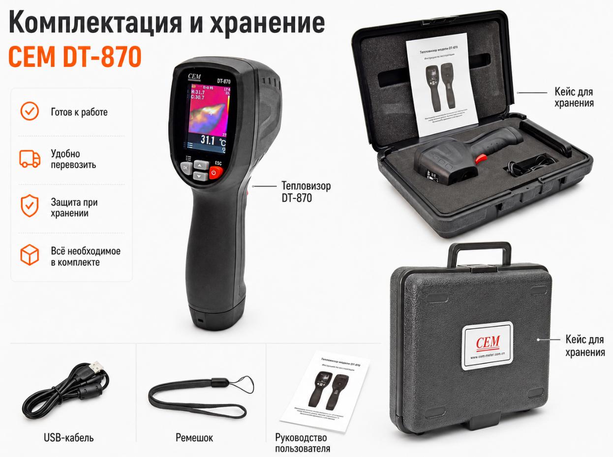 компактный тепловизор CEM DT-870