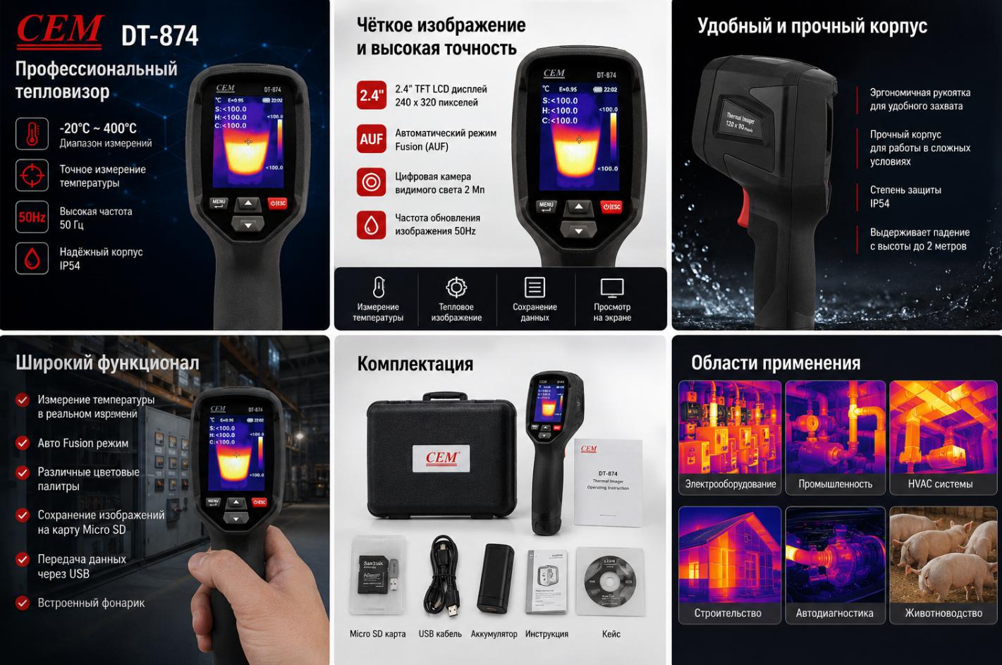 преимущества CEM DT-874