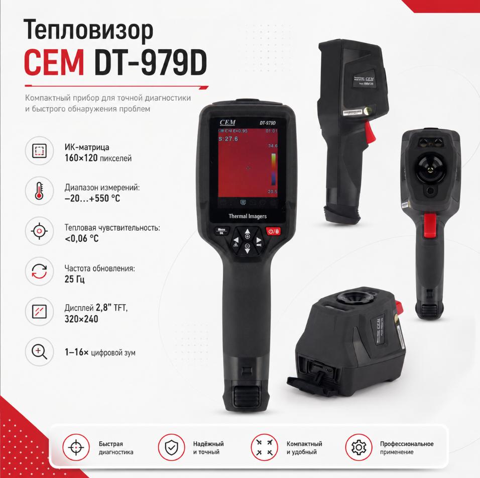 компактный тепловизор модель CEM DT-979D