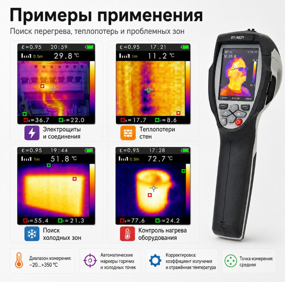компактный тепловизор CEM DT-982Y