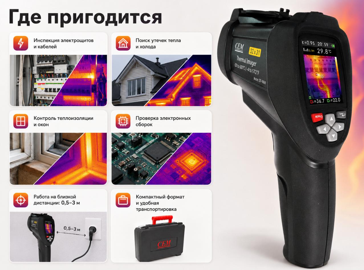 преимущества CEM DT-9868