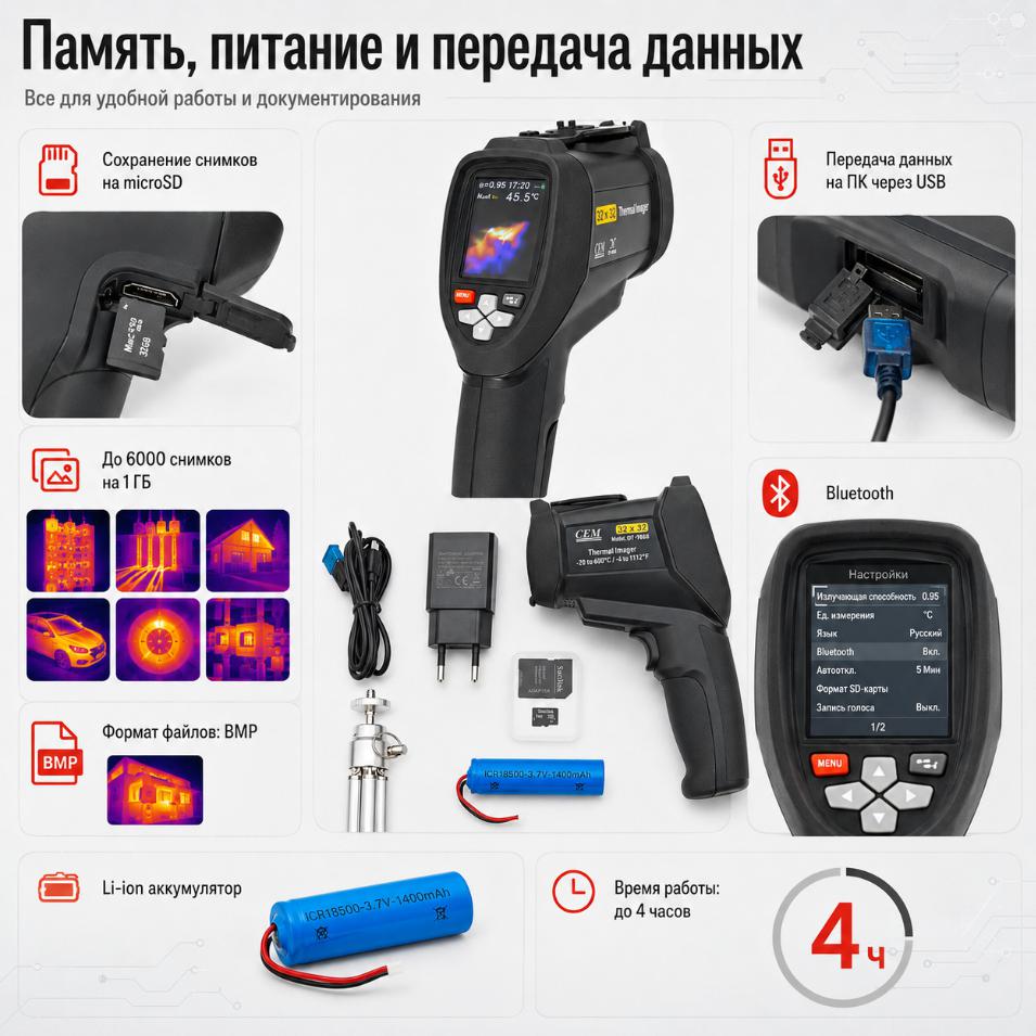 компактный тепловизор CEM DT-9868S