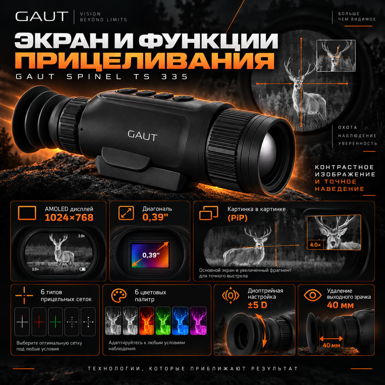 тепловизионный прицел Gaut Spinel TS 335