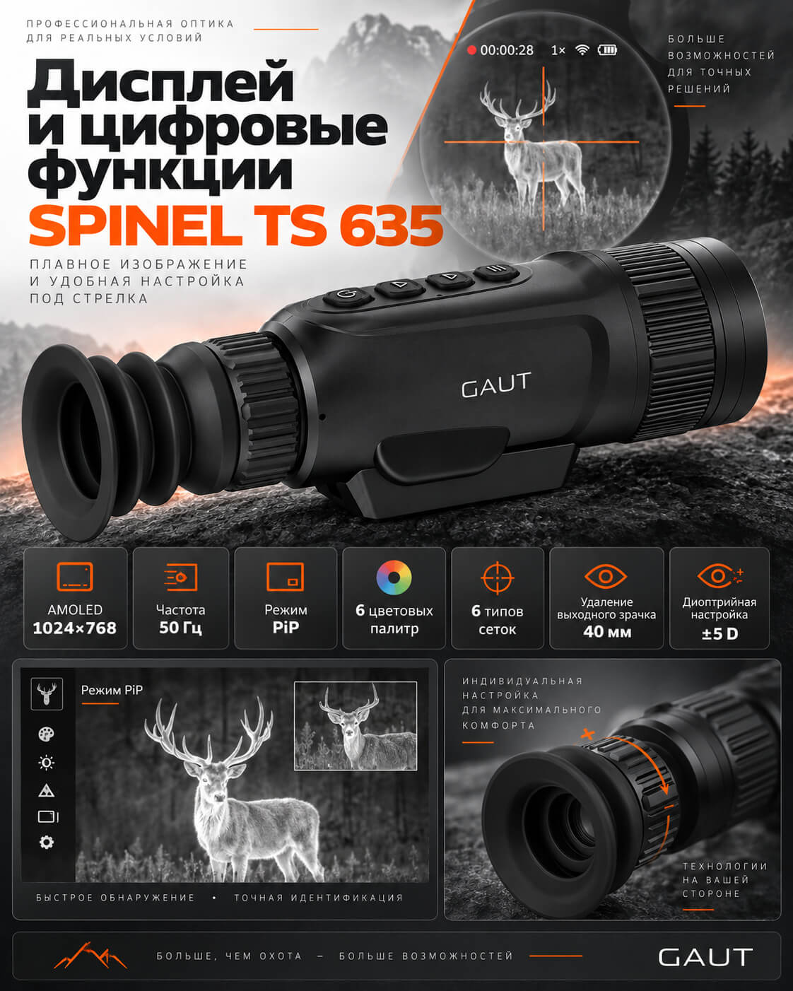 тепловизионный прицел Gaut Spinel TS 635