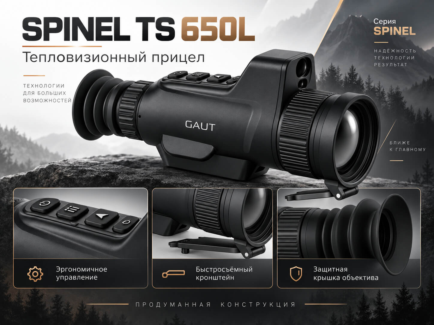 тепловизионный прицел модель Gaut Spinel TS 650L