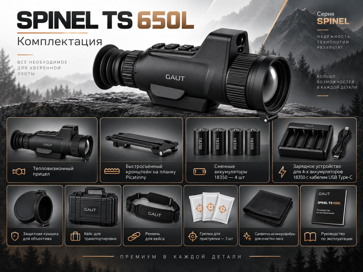 тепловизионный прицел Gaut Spinel TS 650L