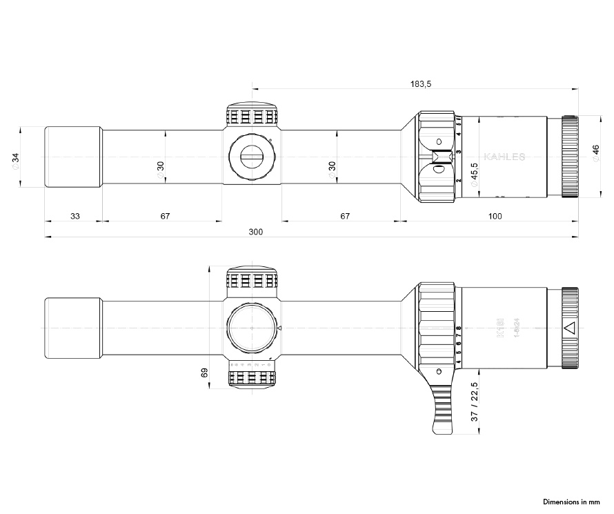 оптический прицел модель Kahles K18i 1-8x24