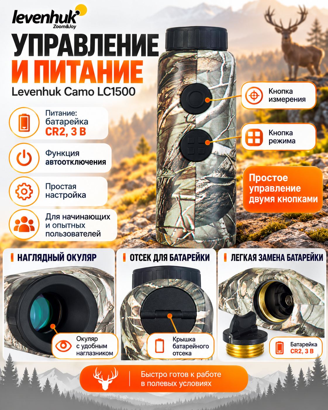 характеристики Levenhuk Camo LC1500