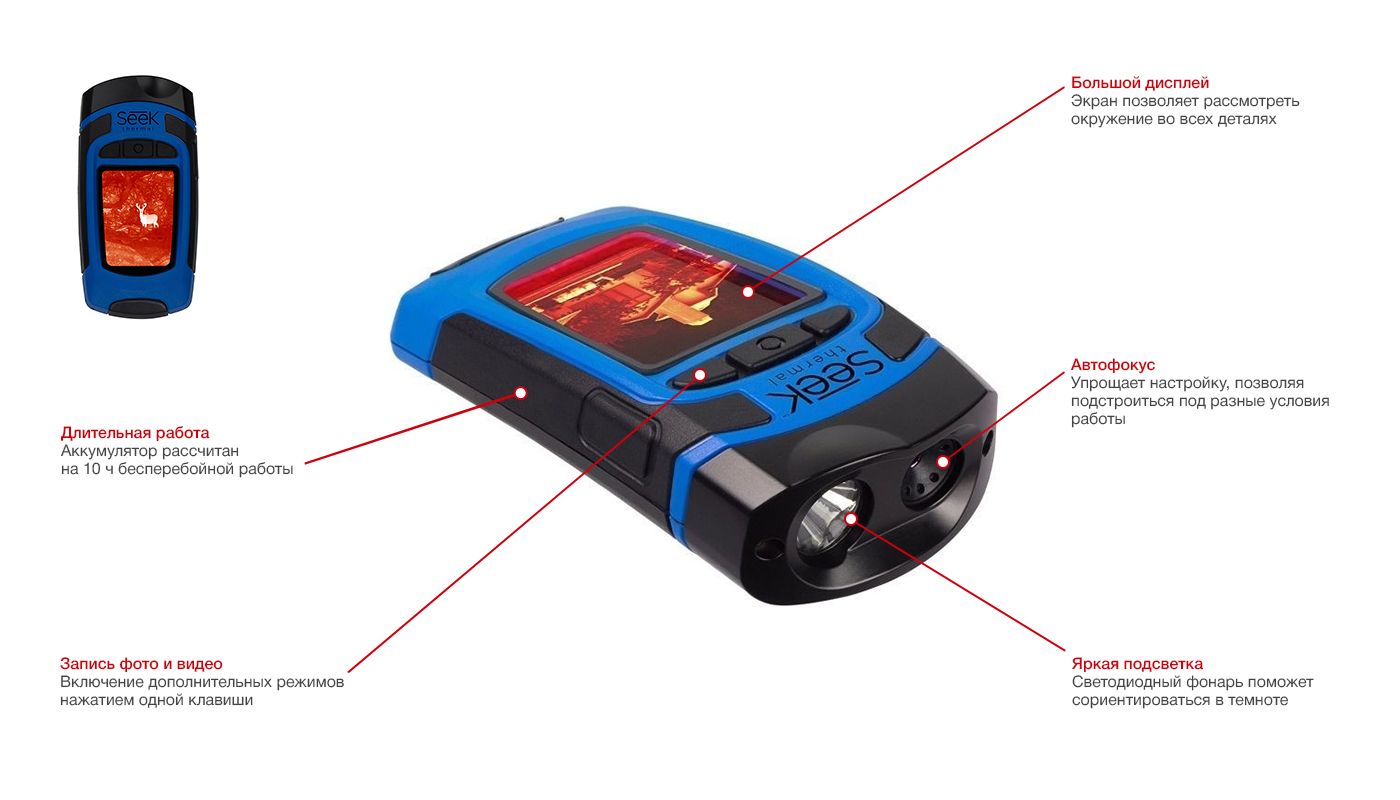 особенности Seek Thermal Reveal Blue