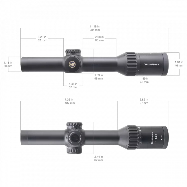 комплектация Vector Optics Continental 1-8x24 Tactical ED (SCOC-T37)