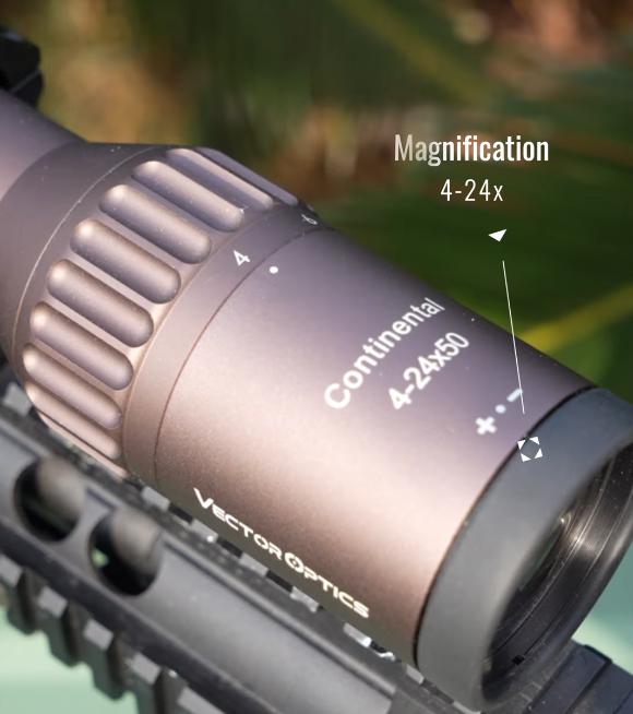 оптический прицел модель Vector Optics Continental X6 4-24x50 Tactical FDE (SCOL-43)
