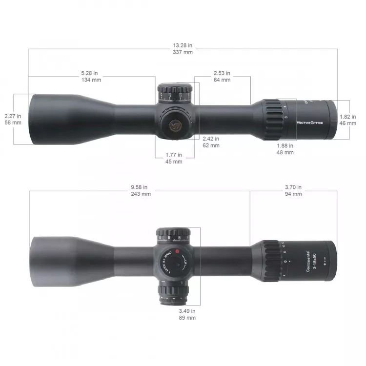 характеристики Vector Optics Continental x6 3-18x50 FFP VCT-34 (SCFF-28)