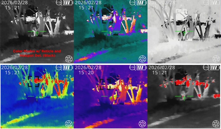 качество изображения Vector Optics Owlset HEIM ES X-Nano XPD в разных палитрах