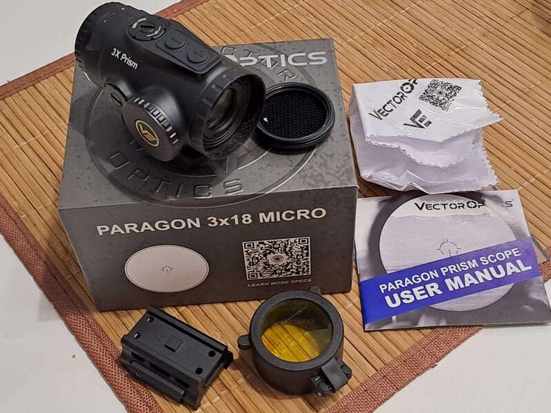 комплектация Vector Optics Paragon 3x18 MICRO
