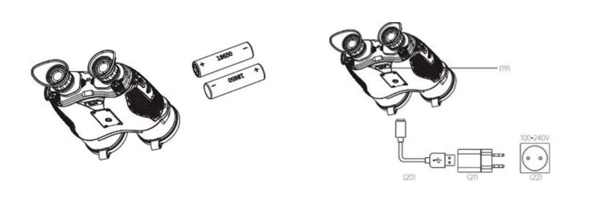 комплектация тепловизионного бинокля Longot BG6L